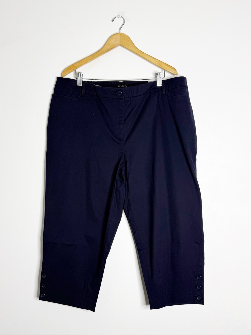 Talbots Perfect Skimmer Pedal Pusher Pants Navy Size 20W NWT